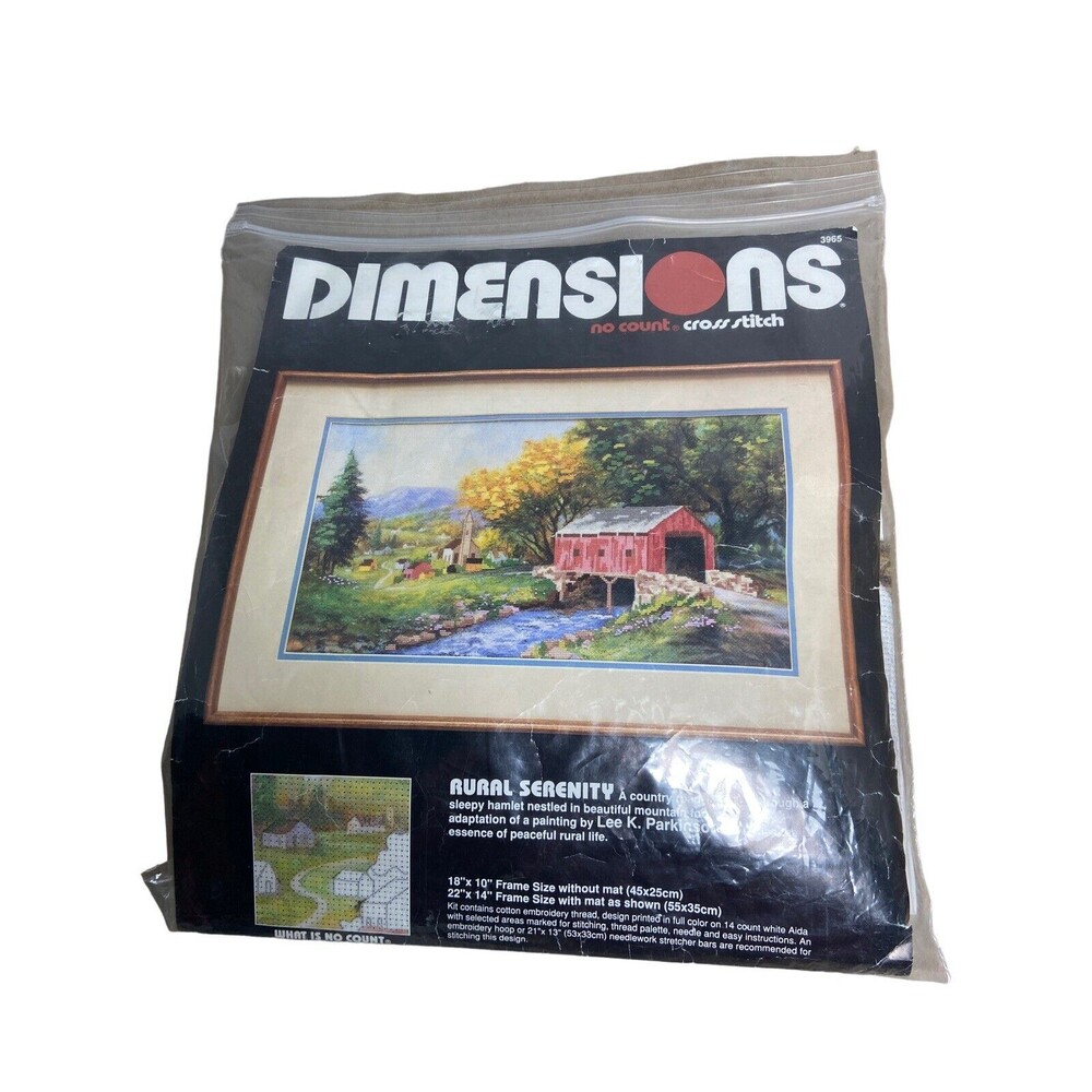 Dimensions  Complete Cross Stitch Kit 1991 Rural Serenity Opened